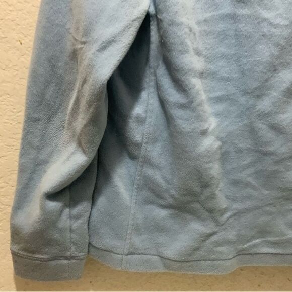 Woolrich Full Zip light Blue Fleece with Pockets - Size M Petite - Picture 8 of 9